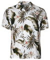 Orchids Creation Resort Rayon Hawaiian Shirt White