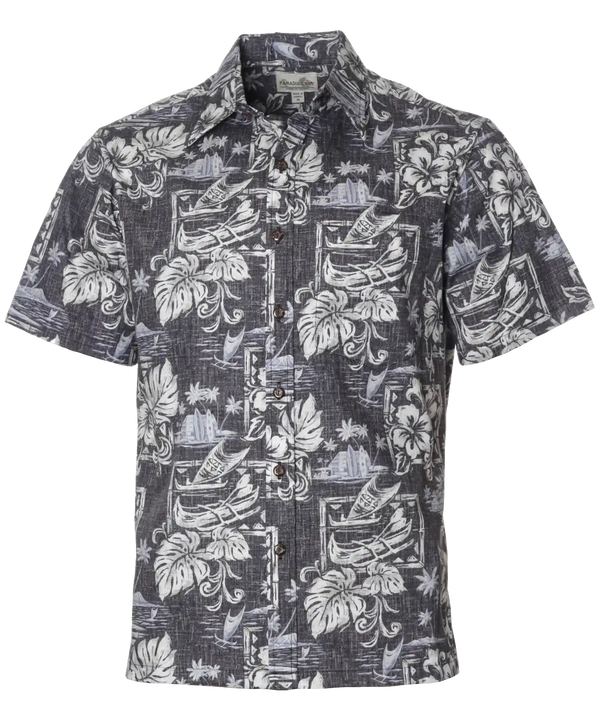 Iolani Palace Button-Up Dress Aloha Shirt
