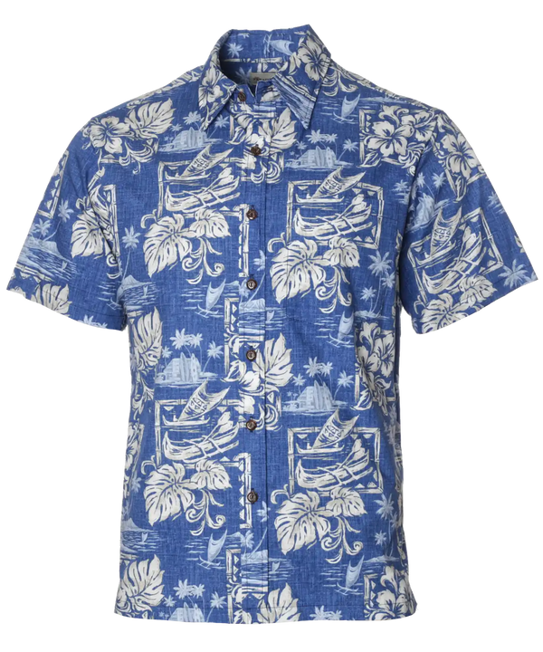 Iolani Palace Button-Up Dress Aloha Shirt