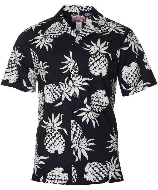 Aloha Shirt Lanai Pineapples Black