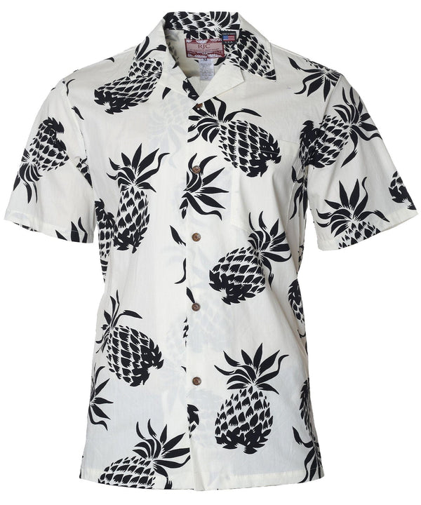 Aloha Shirt Lanai Pineapples White
