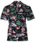 Tropical Flamingos Men's Shirt Black