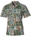 Tapa Honu Mosaic Aloha Style Shirt Green RJC