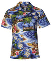 Hawaii Polynesian Aloha Shirt Navy RJC