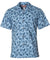 Costal Seashell Aloha Shirt Light Blue