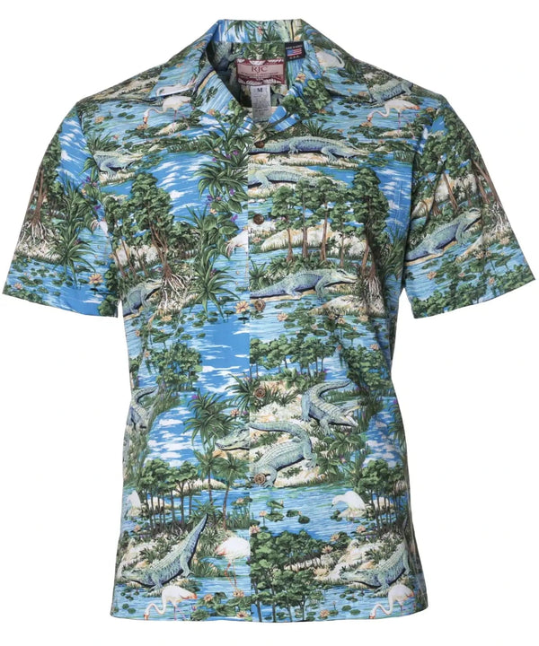 Everglade Vibes Hawaiian Shirt Turquoise