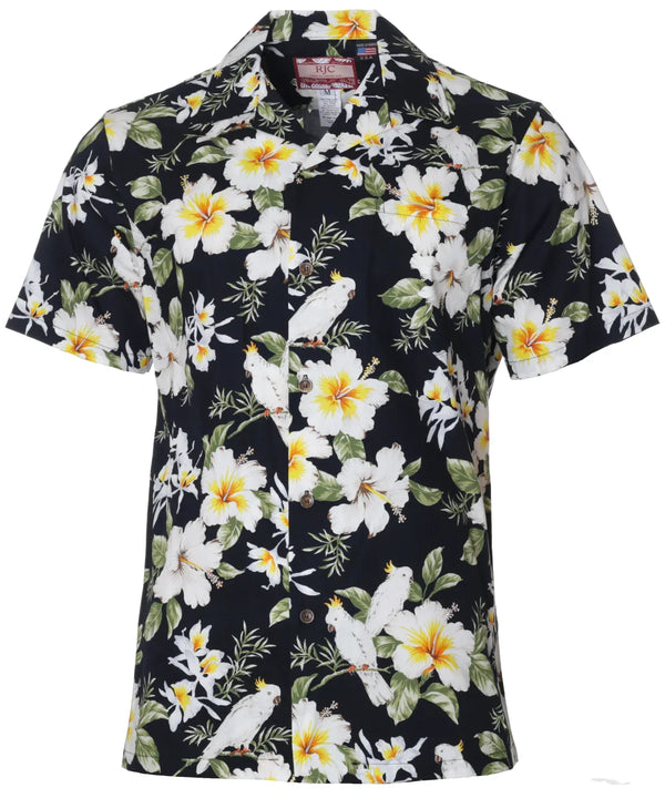 White Cockatoos Parrots Aloha Shirt