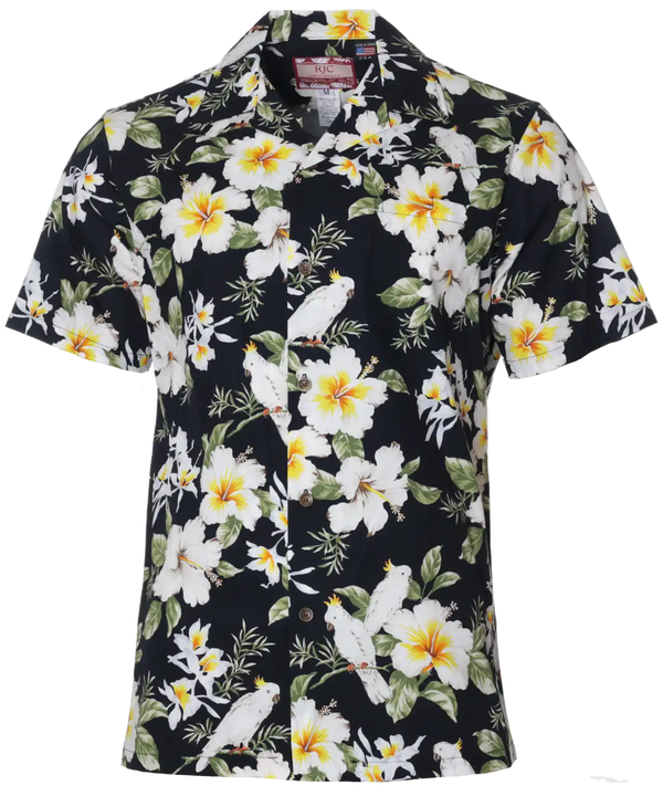 White Cockatoos Parrots Aloha Shirt