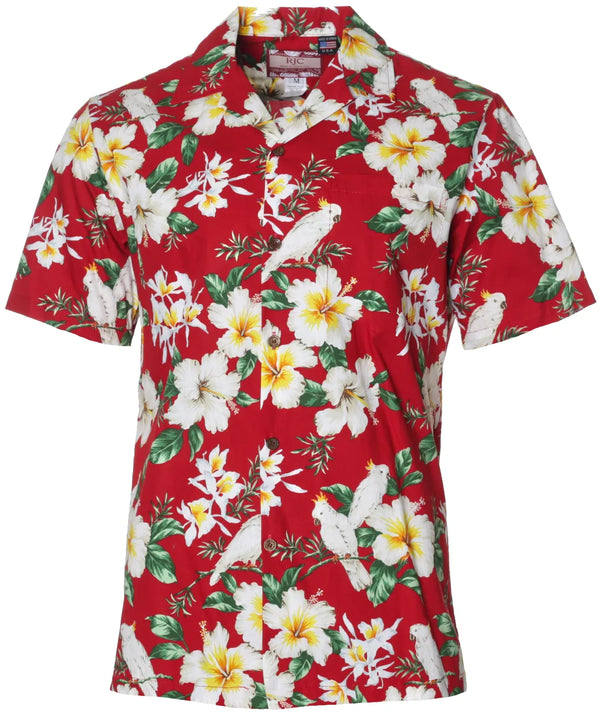 White Cockatoos Parrots Aloha Shirt