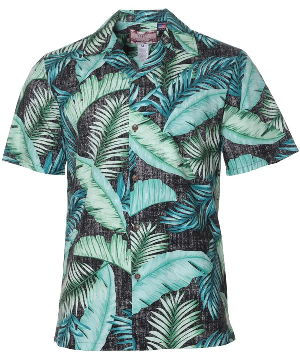 Palm Escape Aloha Shirt Black