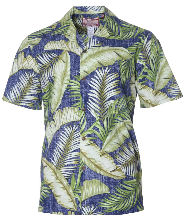 Palm Escape Aloha Shirt Marine
