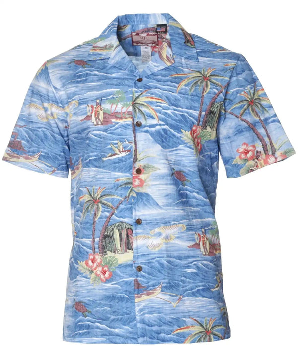 Hawaiian Shirt Kamehamea Kingdom Navy