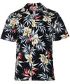 Paradise Orchids Aloha Shirt Black