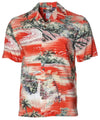 Hana Hou Men Aloha Rayon Shirt Orange