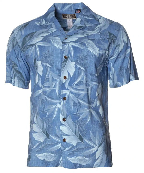 Kahului Hawaiian Shirt Light Blue
