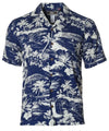 Waimea Falls Aloha Shirt Navy
