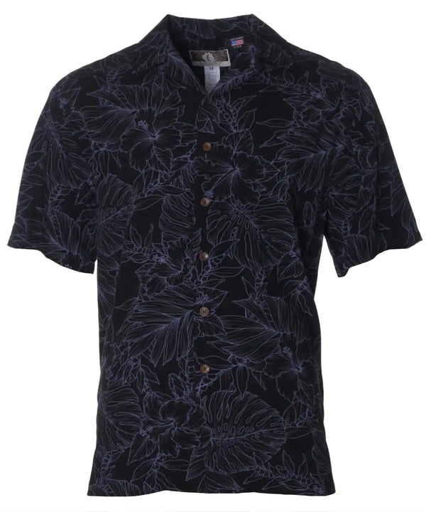Hibiscus Drift Hawaiian Shirt Rayon Poplin