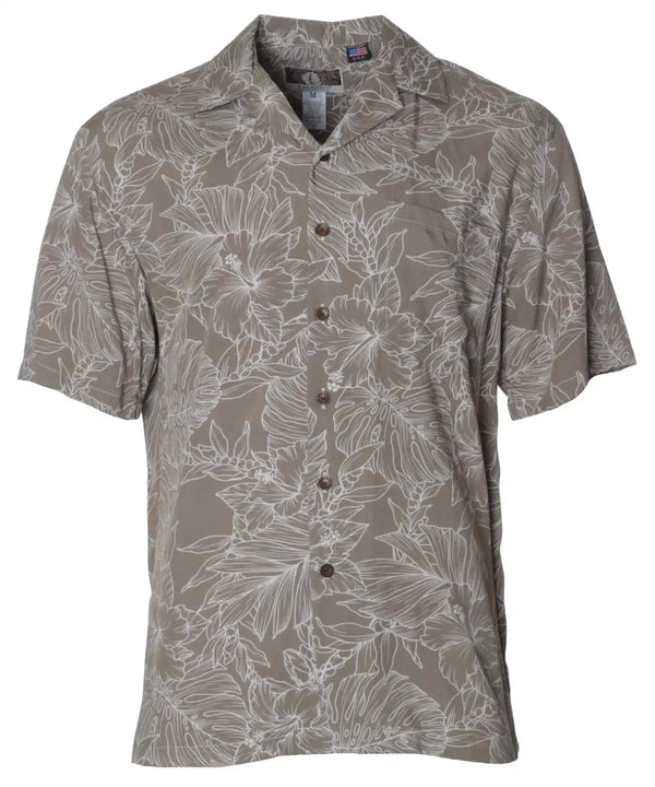 Hibiscus Drift Hawaiian Shirt Rayon Poplin