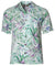 Hawaiian Rayon Shirt Watercolors Palms Green