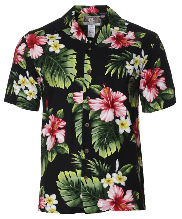 Hawaiian Shirt Tropical Hoku Black