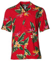 Birds of Paradise Men's Hawaii Rayon Shirt Red