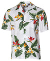 Birds of Paradise Men's Hawaii Rayon Shirt White