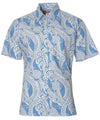 Tribal Honu Hawaiian Shirt Button-Up Business Casual Blue