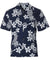 Ukulele Pineapples Hawaiian Shirt Navy