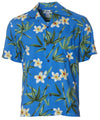 Resort Rayon Aloha Shirt Bamboo Ocean Blue