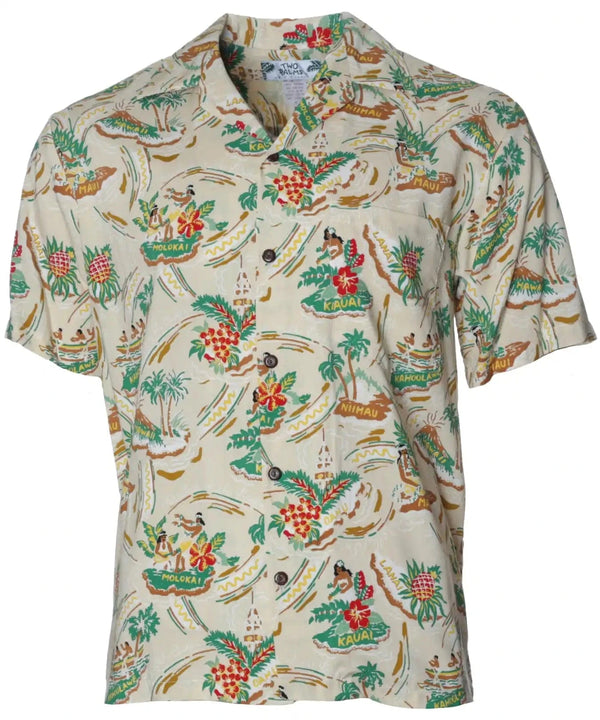 Aloha Shirt Friendly Isle Cream
