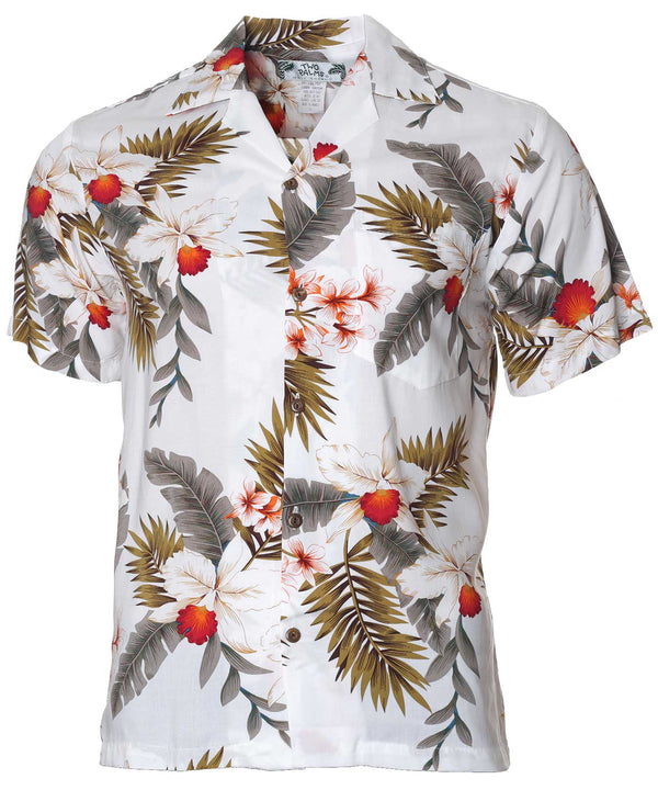 Hawaiian Shirt Hanapepe White White Two Palms