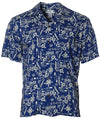 Island Hook Rayon Aloha Shirt Navy