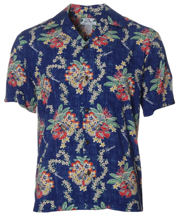 Lei of Hawaii Aloha Shirt Navy