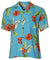 Lanai Monstera Aloha Shirt blue atoll