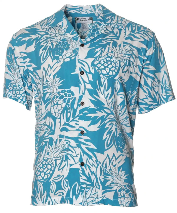 Wild Pineapples Hawaiian Shirt Aqua