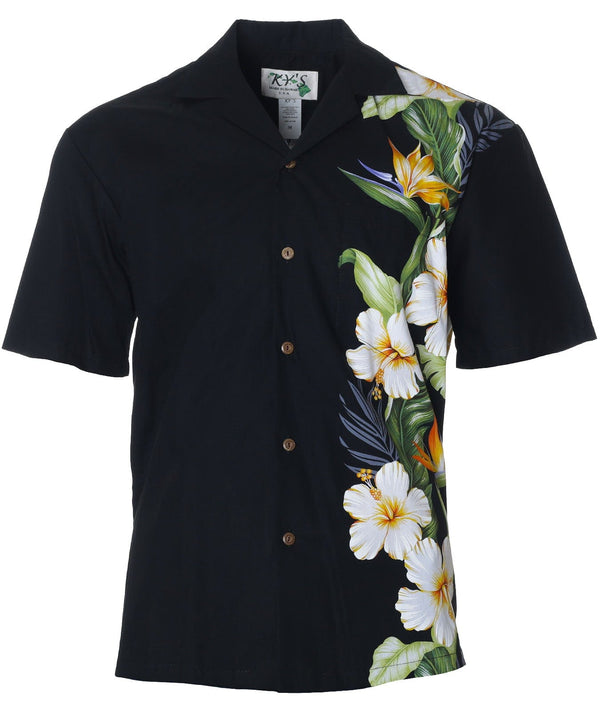 Lanikai Aloha Shirt Side Border Band Design Black