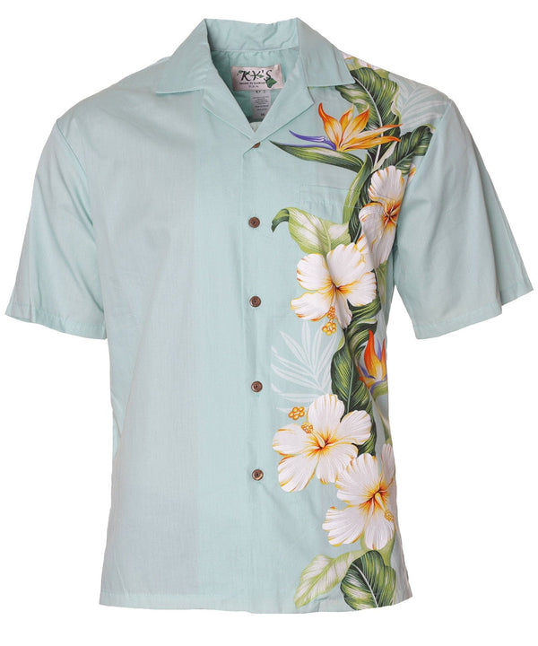 Lanikai Aloha Shirt Side Border Band Design Green
