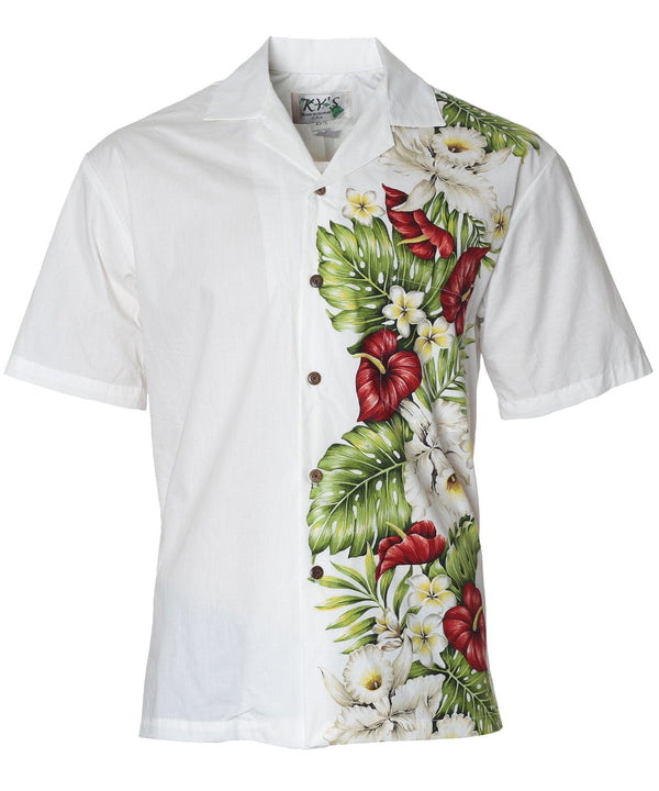 Alika Side Border Band Design Shirt White