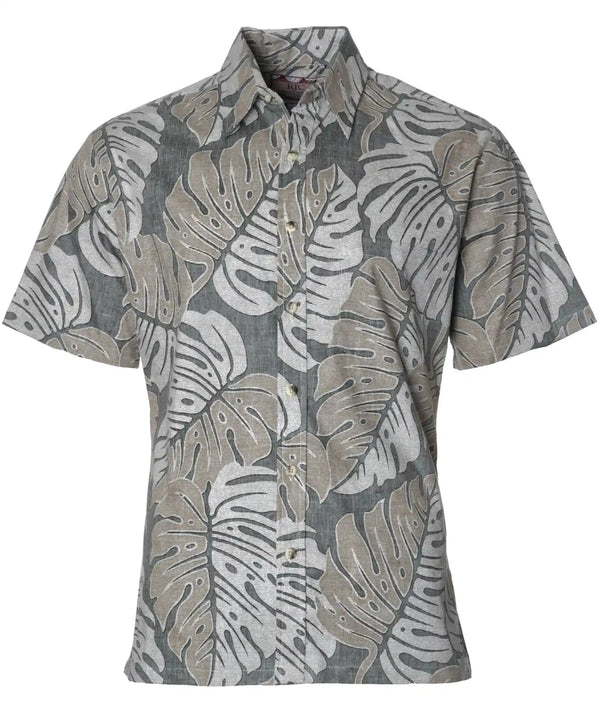 Hawaiian Shirt Button-Up Dress Style Kuleana Black