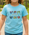 Kids T-Shirt Hawaiian Handbags & Slippers Light Blue