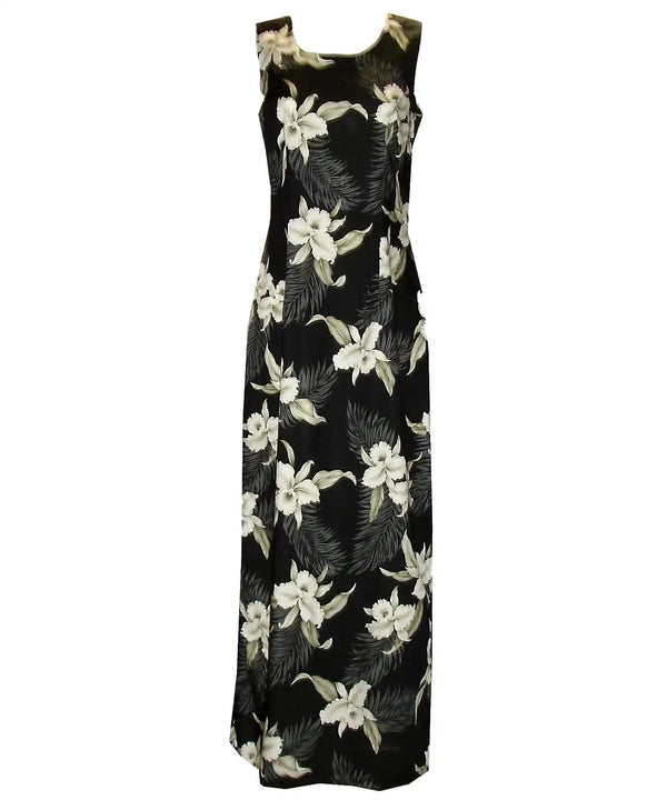 Long Maxi Hawaiian Dress Maka Nani Black M