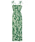 Viva Pineapples Maxi Long Smock Rayon Dress Sage One size