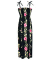 Hibiscus Leis Maxi Long Smock Rayon Dress