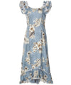 Hawaiian Long Muumuu Blue Dress Lanai Light Blue