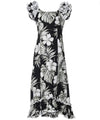 Black Muumuu Dress Hawaiian Palekaiko Black