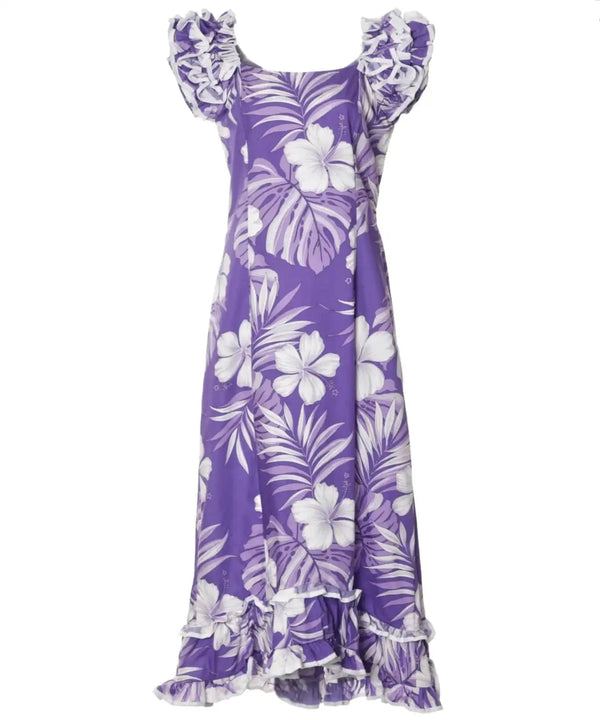Long Muumuu Dress Palekaiko Purple Purple