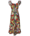 Tropical Forest Mirage Hawaiian Long Muumuu Red Dress
