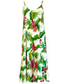 Long Cami Romper Ewa Hibiscus White