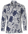 Sea World Long Sleeves Hawaiian Shirt White