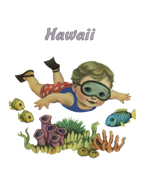 Kid's T-Shirt Diver Sea Life Reef